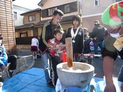 昨年の餅つき大会の様子