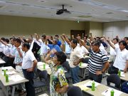 団結ガンバロー