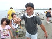 &nbsp;前回開催したマテ貝採り