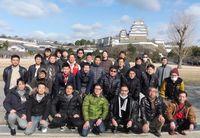 国宝姫路城をバックに