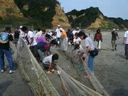去年開催した地引網の模様