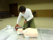 ＡＥＤを使い腎臓マッサージ