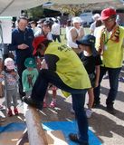 丸太切りも大人気