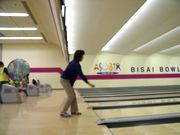 高橋まさ子議員の投球