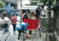 人力車に乗って町並み見学