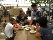 美味しいメロンを食べています