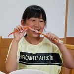 カニ上手にむけたよ