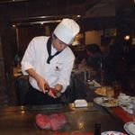 目の前で焼いてくれます