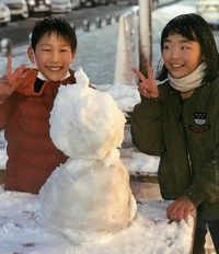 雪だるま完成