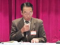 円滑な進行で会議を取り仕切った、松山社会保障対策部長