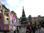 パーク内はクリスマスムード