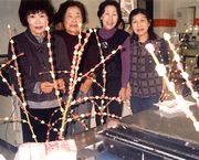 素敵な花餅完成