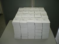 集約されたハガキ25,324枚