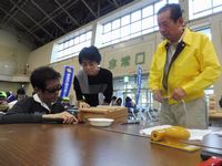 お父さんが応援する様子